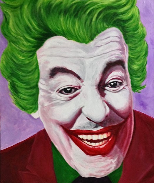 Acrylic painting of the Joker