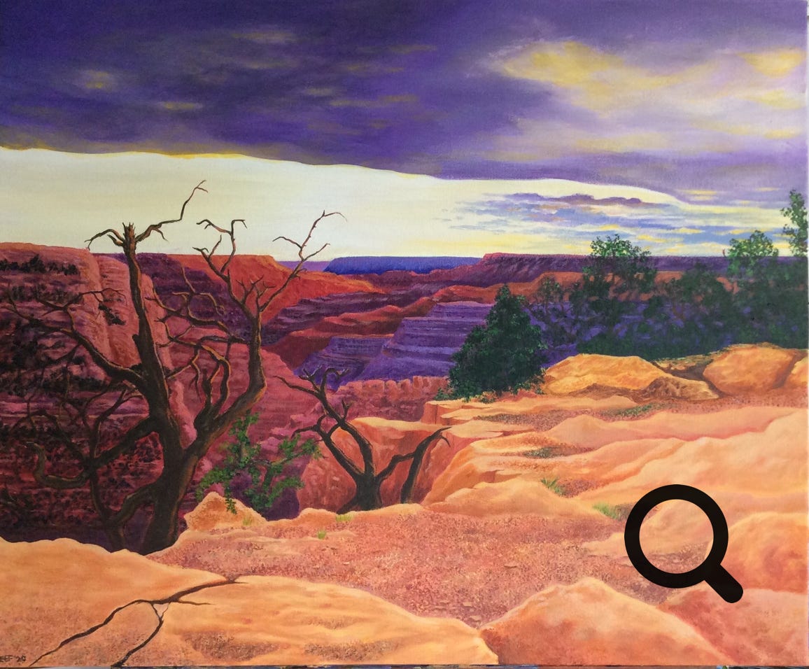 Painting of The Grand Canyon at sunset